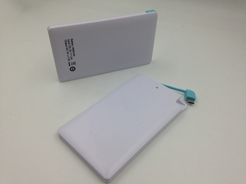 Ultra Slim Credit Card Power Banks 4000mAh Mobile Charger UL Certified Giveaways