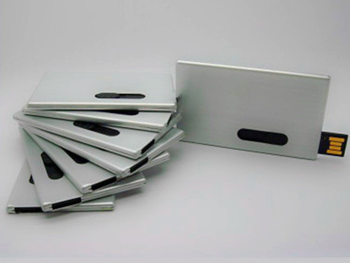 sliding metal credit card usb drives,aluminum card usb gifts,brushed metal card usb sticks