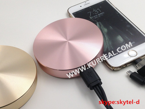 aluminum power banks 6000mah,circle mobile phone chargers 6000mah,luxury corporate gifts