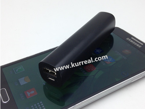 Portable Cylinder Metal Power Banks Chargers 2000mAh UL Certified