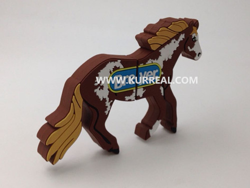 Customized Horse Shape USB 2.0 Flash Drives 8GB Gifts Items