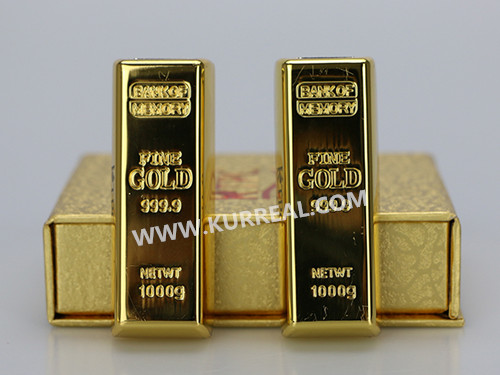 Imprint Metal Gold Bar USB Flash Drives 16GB Factory Wholesale