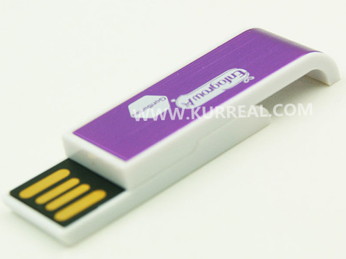 Custom Imprint Plastic Mini Slide Open Flash Memory Drives 2.0 8GB Gifts