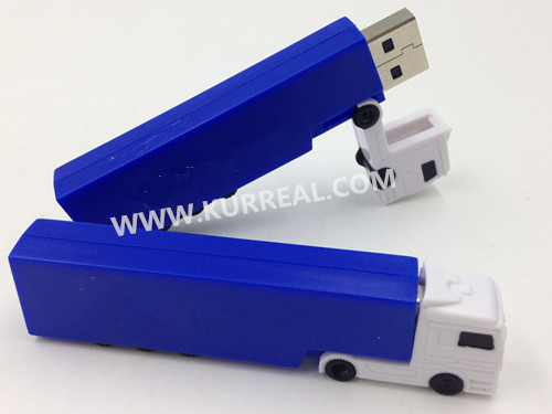 Custom Plastic Truck USB 2.0 Flash Drives 4GB Gifts for Freight Companies