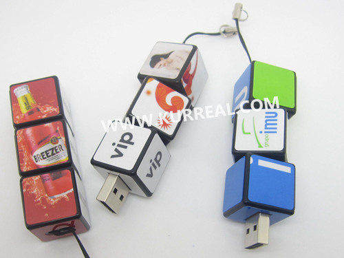 Promotional Rubik Puzzle Cube USB Flash Drives 2.0 8GB Gifts Items