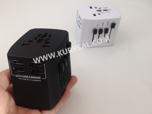 world travel adapters with four usb ports,conference gifts,travel charger giveaways