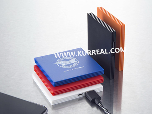 UL Certified 2600mAh Plastic Square Power Banks Mobile Battery Chargers Gift Sets