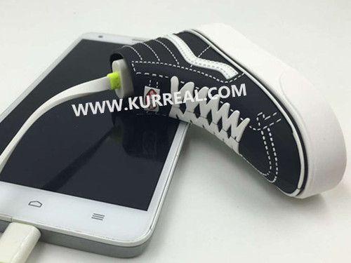 shoes power banks 2600mah,apparel and clothing conference gifts,customized pvc mobile chargers