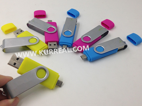 Colourful Custom Rotate OTG Ultimate USB Flash drives for Smartphone 8GB Gifts