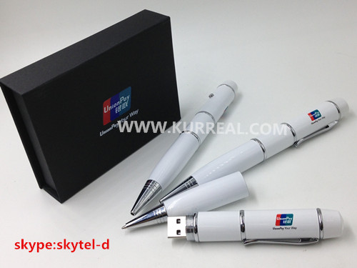 Executive Gifts Or Giveaways Items, Customized Ballpoint Pen USB Flash Drives Factory Wholesale