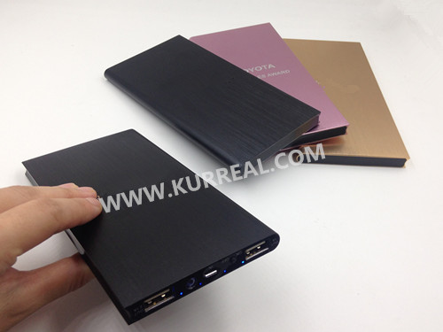 Hot Selling Custom Ultra Slim 8000mAh Aluminum Power Banks With 2 USB Ports