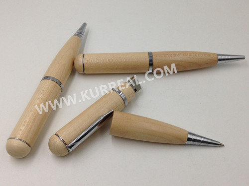 Eco Friendly Wood Ballpoint Pen USB Drives Electronic Gadgets Gifts