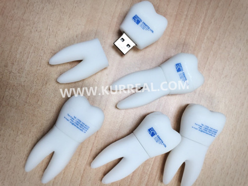 Promotional Advertising Gifts Giveaways Cool Customized Tooth Shaped USB Flash Drives Memory Sticks