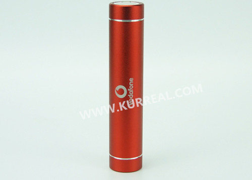 cylinder power banks 2600mah,portable metal mobile chargers,gifts for vodafone company