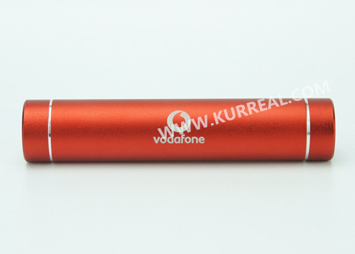 power bank chargers 2600mah,cylinder metal powerbanks,gifts for vodafone clients