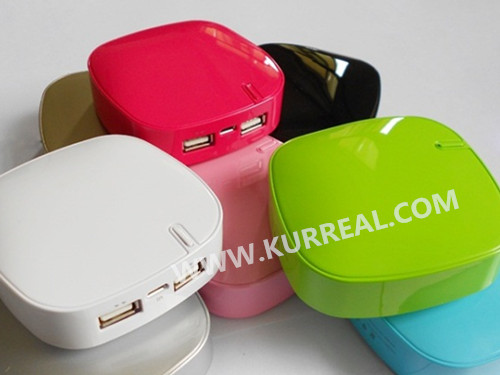 Promotional Round 6000 mAh Dual Port UL Listed Power Banks Charging Gift Sets