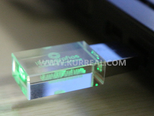 crystal usb flash drives gifts,led light up logo promotional gifts,tradeshows giveaways