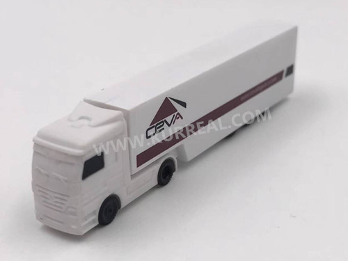 Custom Semi Truck USB Flash Drives 8GB Silk Screen Gifts Items For Netherland CEVA Logistics