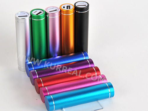 portable cylinder metal power bank chargers,cheap mobile chargers 2200mah,conference gifts