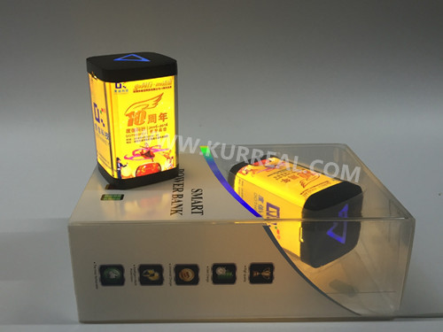 led light up power banks 3000mah,glowing mobile chargers,led logo products gifts