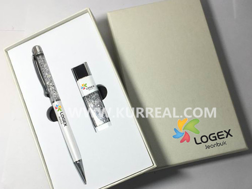 usb ball pen gift sets,crystal usb sticks with ball pen,high end corporate gifts ideas