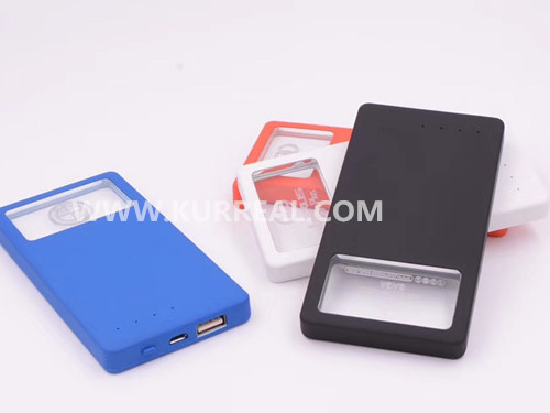 led light up power banks 4000mah,crystal emergency battery chargers,led logo products gifts