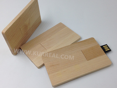 Ultra Slim Eco Nature Wood Credit Card USB Flash Drives UDP Chip Gifts Giveaways