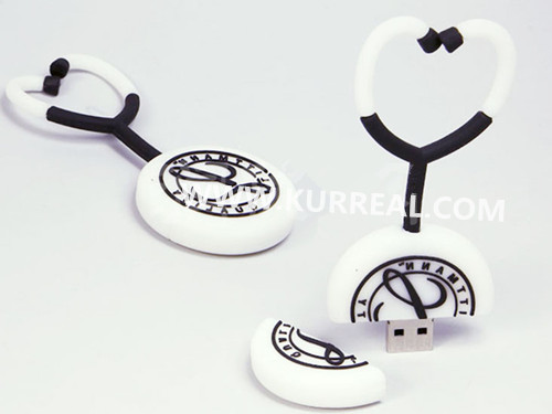 Unique Cheap Customized Stethoscope Shaped USB Flash Drives 16GB Corporate Medical Companies Gifts For Doctors