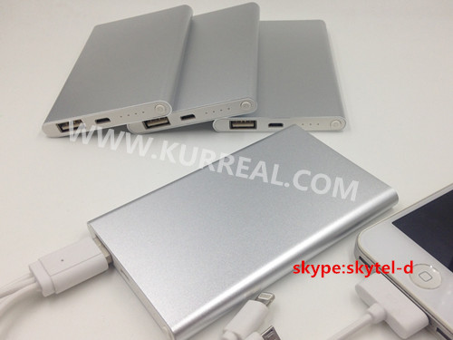 aluminum power banks 4000mah,ultra slim powerbanks charger,charging gift sets