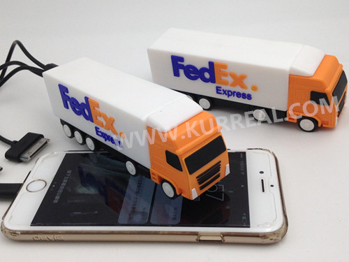 Unique Customized Truck Power Banks 2600mAh Gift Sets For US Fedex Courier Delivery Services Company