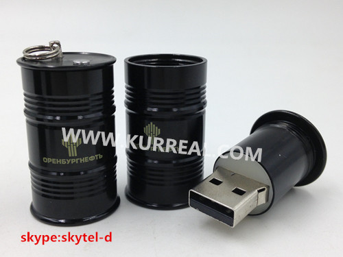 Efficient Oil and Energy Companies Gifts Giveaways Items, Customized Oil Barrel/Oil Drum USB Flash Drives for Choice