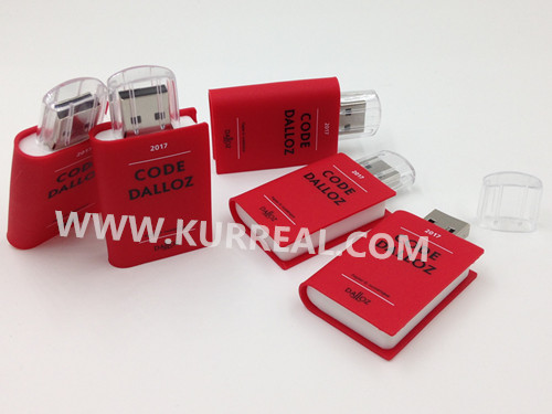 Fashionable Book Shaped Clé USB Personnalisée Flash Drives 8GB Gifts for France Dalloz Publishing Company