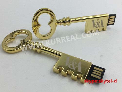 Old Fashioned Skeleton Gold Key USB Flash Drives Memory Sticks Electronic Gadgets Gifts Giveaways Products