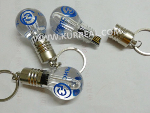 8GB Blue Light LED Bulb USB Flash Drives Key Ring USB флешка Лампочка Gifts for Russia Lighting Company