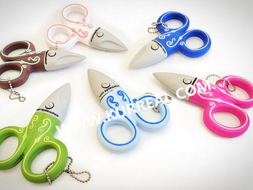 Cheap Customized 3D PVC Scissors Shaped USB Flash Drives 8GB Factory