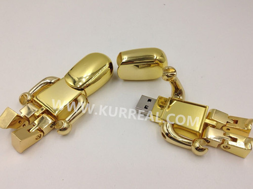 Customized Technology Customized Metal Robot People Style USB Flash Drives 16GB Gifts Giveaways