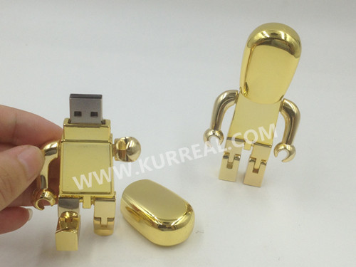 robot usb flash drives,metal usb people,technology companies giveaways