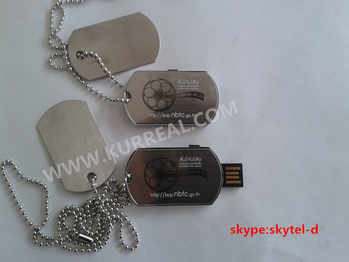 Cool Metal Dog Tag USB Flash Drives Gifts Giveaways for Military or Army