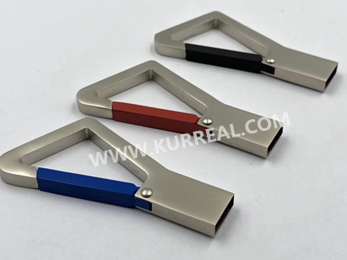 Promo Custom Triangle Metal Carabiner USB Flash Drives Memory Sticks 8GB Gifts