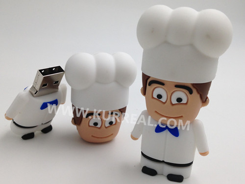 Cute Personalized Chef USB Flash Drives Memory Sticks Gifts