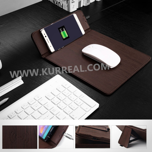 wireless charging mouse pad,pu leather wireless charging,charger gift sets