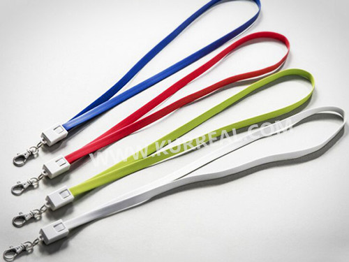 2 In 1 Customized Lanyard Charging Cables In Clip Gifts Giveaways