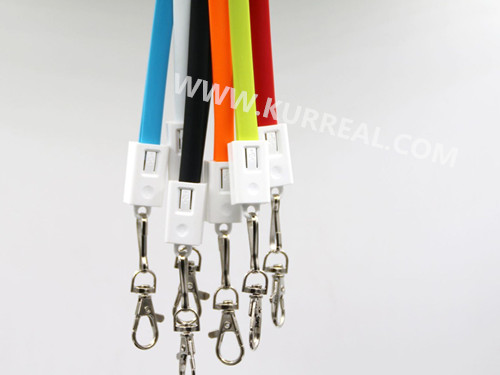 lanyard charging cable in clip,charging cable giveaways,lanyard souvenirs