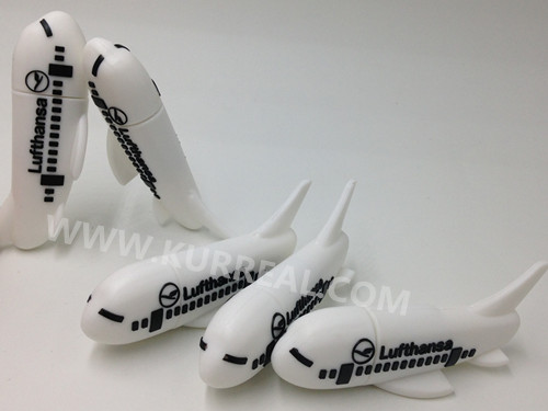 customized airplane usb flash drives,aeroplane usb memory sticks,german lufthansa airline company