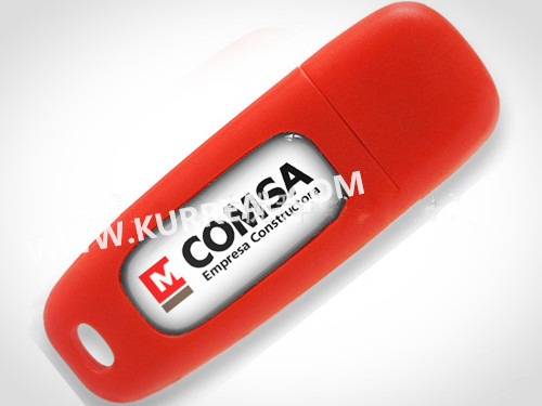 PVC USB Flash Drives Epoxy Domed 8GB Gifts