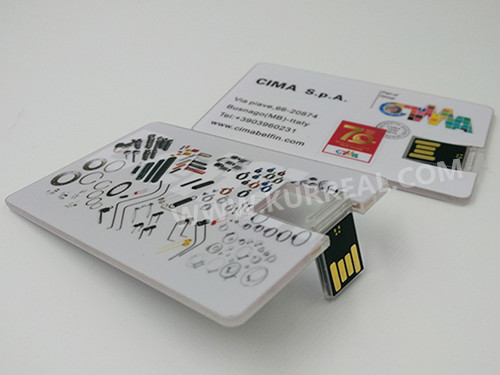 Sticker Printing Transparent Credit Card USB Flash Drives 8GB Gifts for Italy, Belfin Group Mechanical