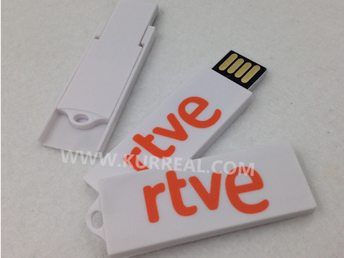 Mini Memoria USB Personalizada Slider 8GB Regalos Promocionales Gifts For Española RTVE Broadcast Media Company