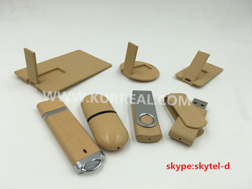 New Arrival Promotional Customized Wooden Biodegradable Fiber Eco Friendly USB Flash Drives Gifts Giveaways Ideas