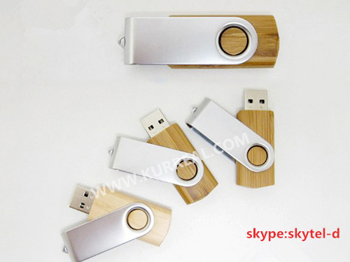 NEW Eco Friendly Bamboo Twist USB Flash Drives with Metal Clip Corporate Gifts Giveaways