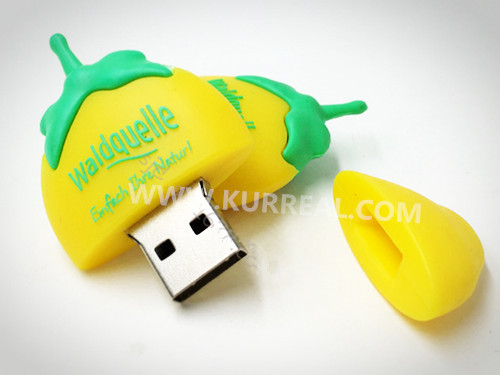 Cute Custom Mango USB Flash Drives 8GB Gifts Giveaways For Food And Beverage Companies